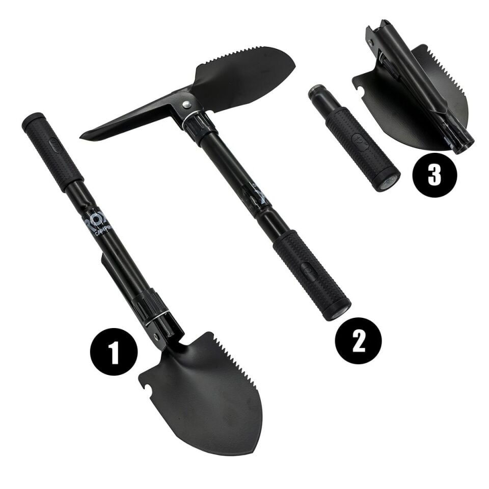 ROX Camping Pusulalı Katlanır Kamp Küreği 42 cm (153CAMP0106)