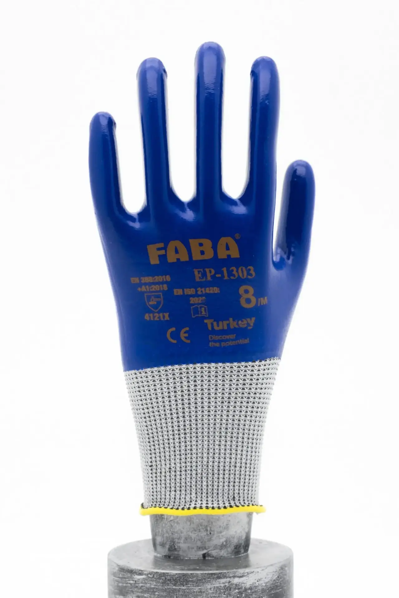 FABA EP-1303 Nitril Kaplı Polyester Örme Eldiven No:9