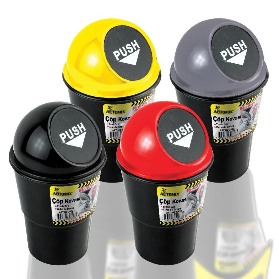 AUTOMIX Bardaklık Tip Araç İçi Çöp Kutusu
