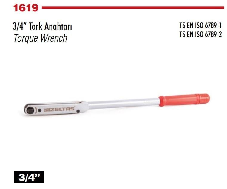 İZELTAŞ Tork Anahtarı 200-800 NM - 22-82 Kg 3/4 (1619 06 2080)